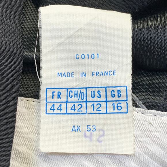 ALAIA Size 12 Black Cupro Wool Blend Pleated Tapered Button Fly Dress Pants - Picture 5 of 6